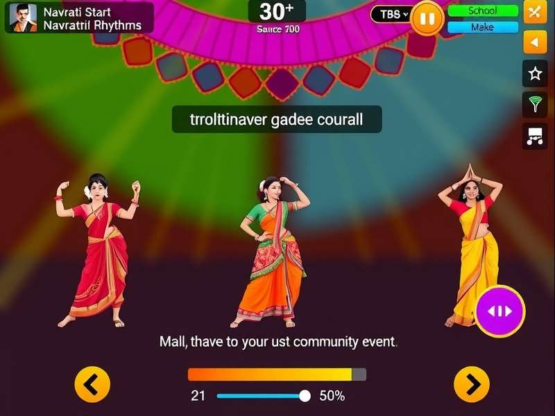 Navratri Rhythms multiplayer mode interface